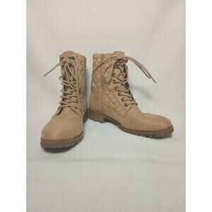 White Mountain Quilted Detail Dashing Boots Tan Women's Size 9